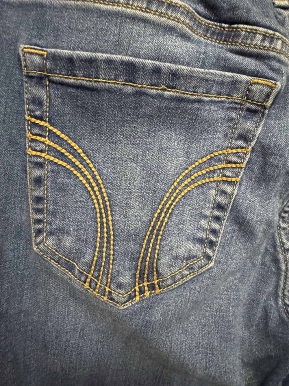 Hollister Mid Rise Bootcut Jeans Light Wash Stretch Denim Women's 6R 28x29
